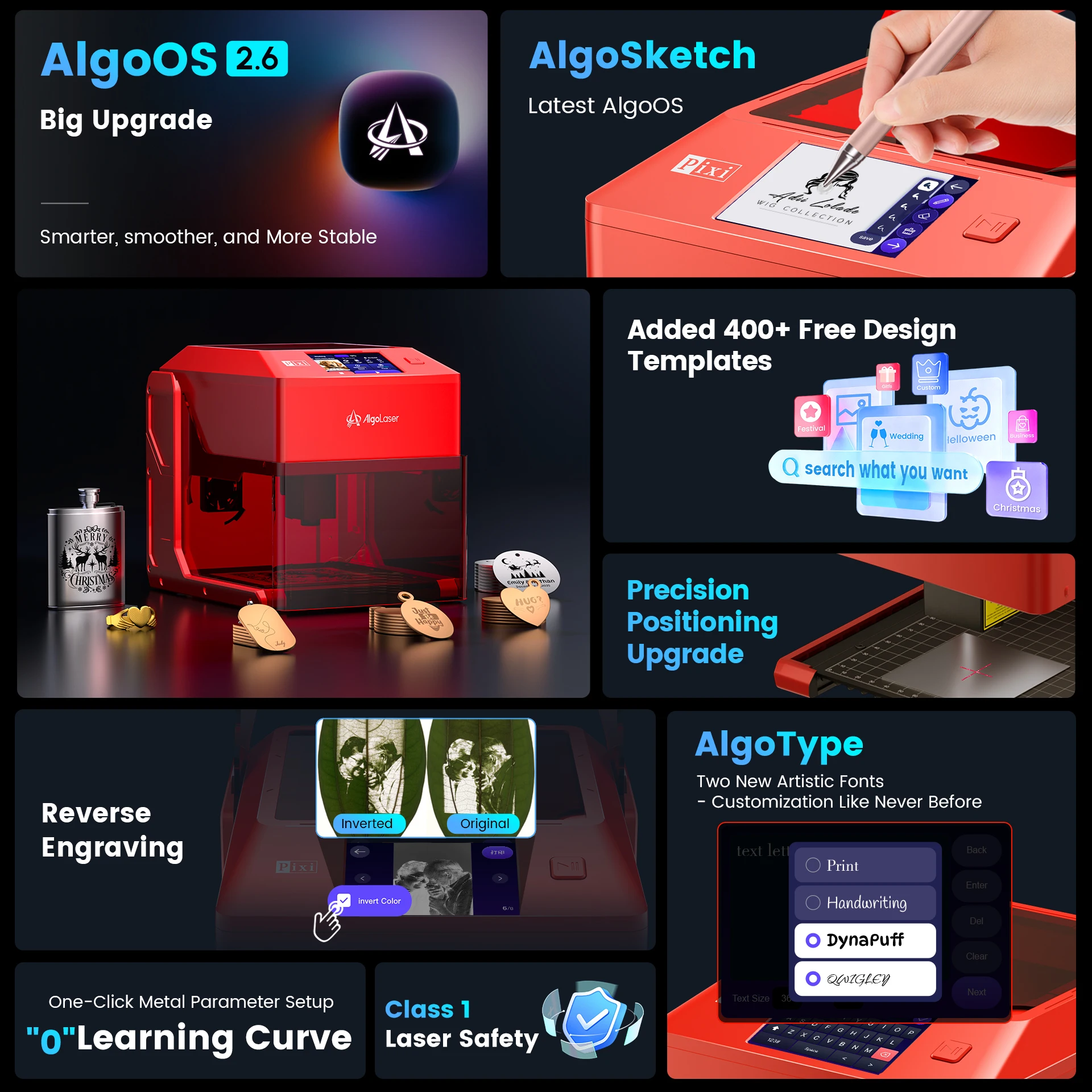 آلة النقش بالليزر الذكية المخصصة الجديدة Pixi 1064nm للبلاستيك والمعادن النقية (الذهب والفضة والألومنيوم وما إلى ذلك) الفولاذ المقاوم للصدأ #6