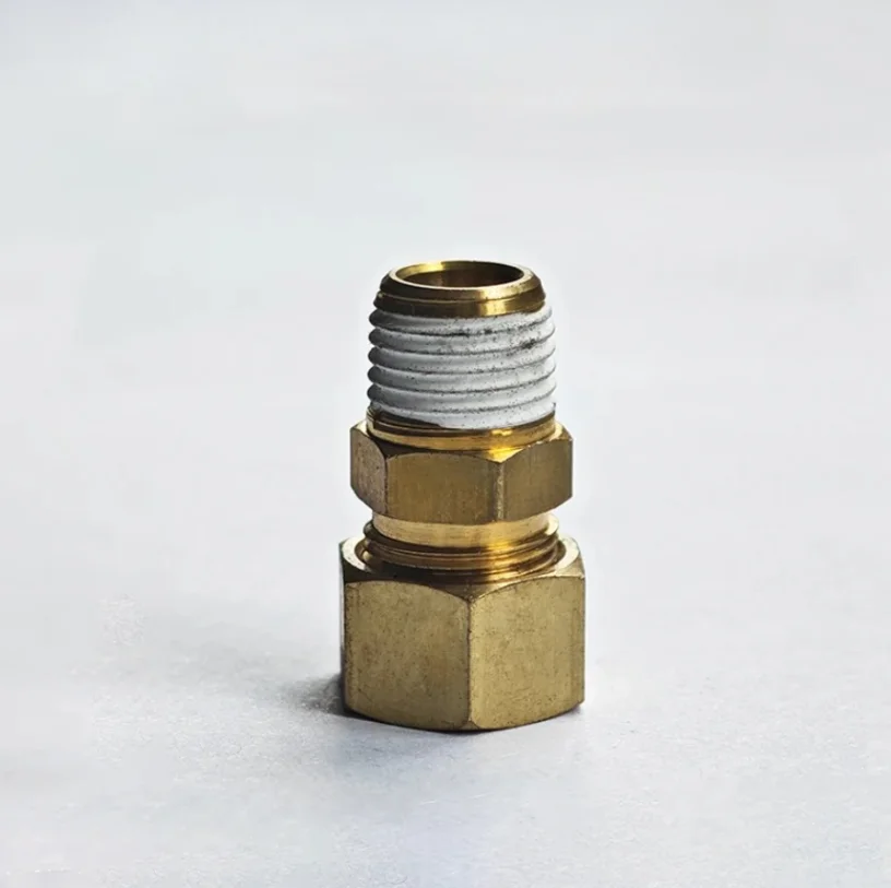 1PC Air compressor accessories connector right angle elbow brass nylon hose return pipe high temperature resistance