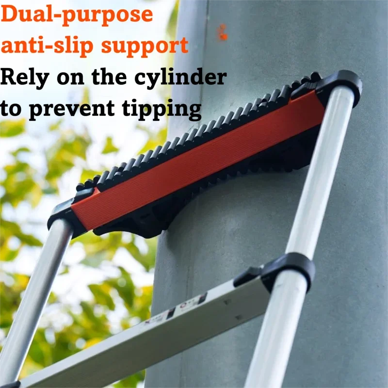 Compact Telescopic Straight Ladder Quick Retraction Design For Loft And Household Use