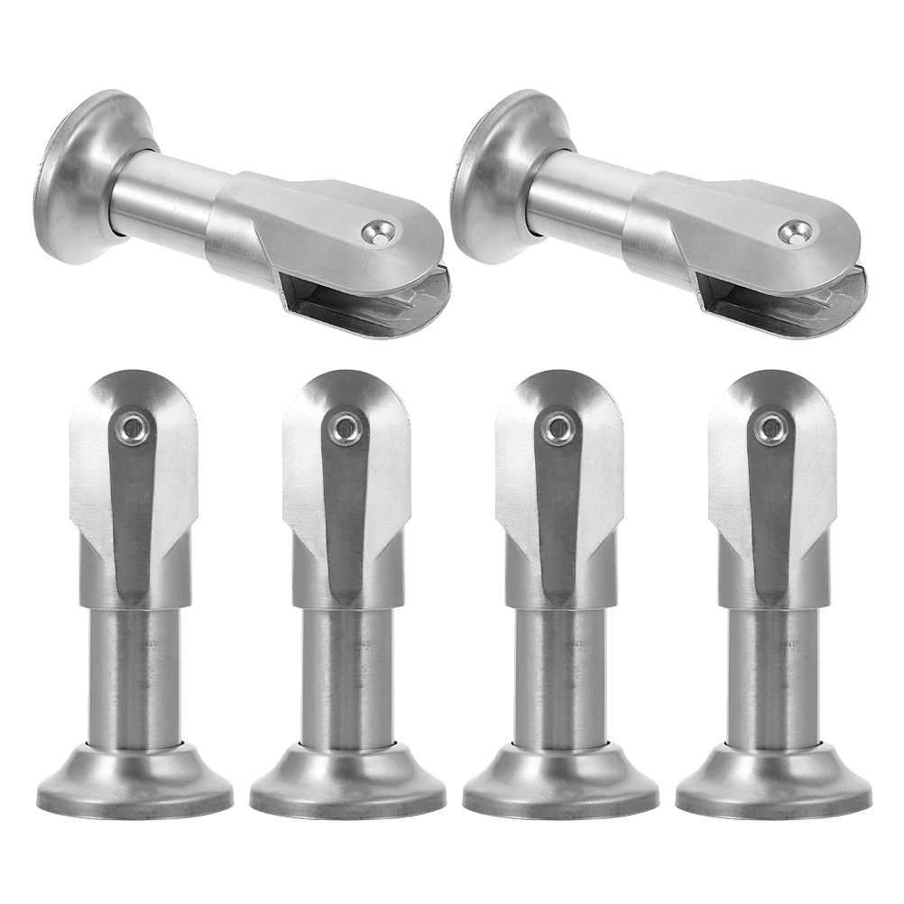 

6pcs Stainless Steel Partition Feet for Bathroom Support Restroom Fittings Bracket Hardware Public Toilet Accessory Stand