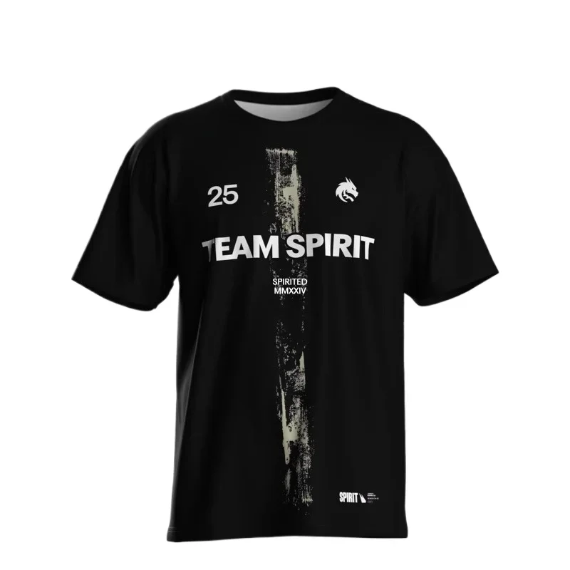 

Team Spirit EPL EWC Competition Clothing 2025 Shanghai Major Champion Clothing Donk 2024 Top1 2025 Top2 Fashion Street T-shirt