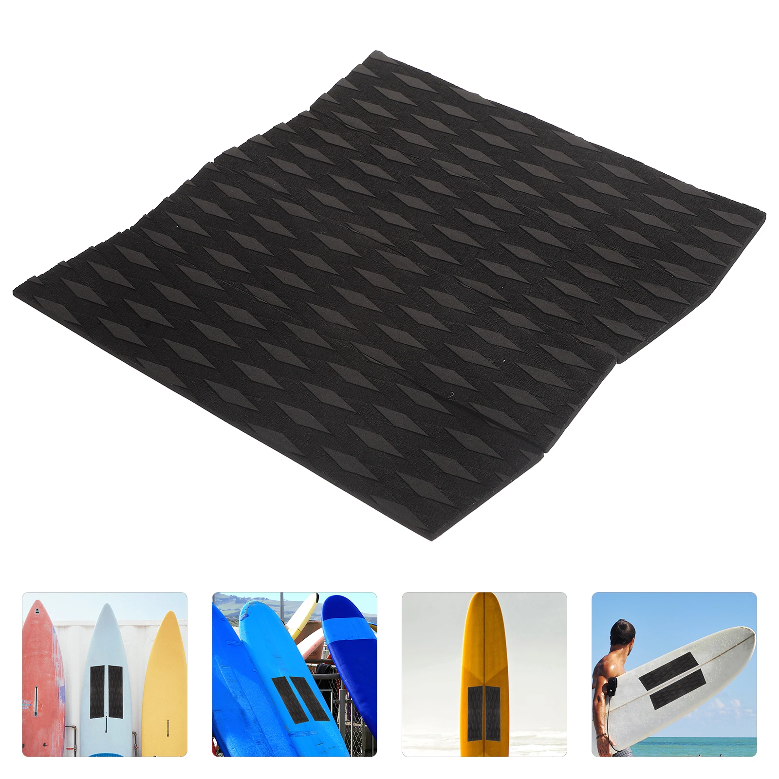 

4pcs Surfboard Deck Pad EVA Foam Anti Slip Mat Adhesive Grip for Surfing Water Skis Longboard Traction Non S Pad