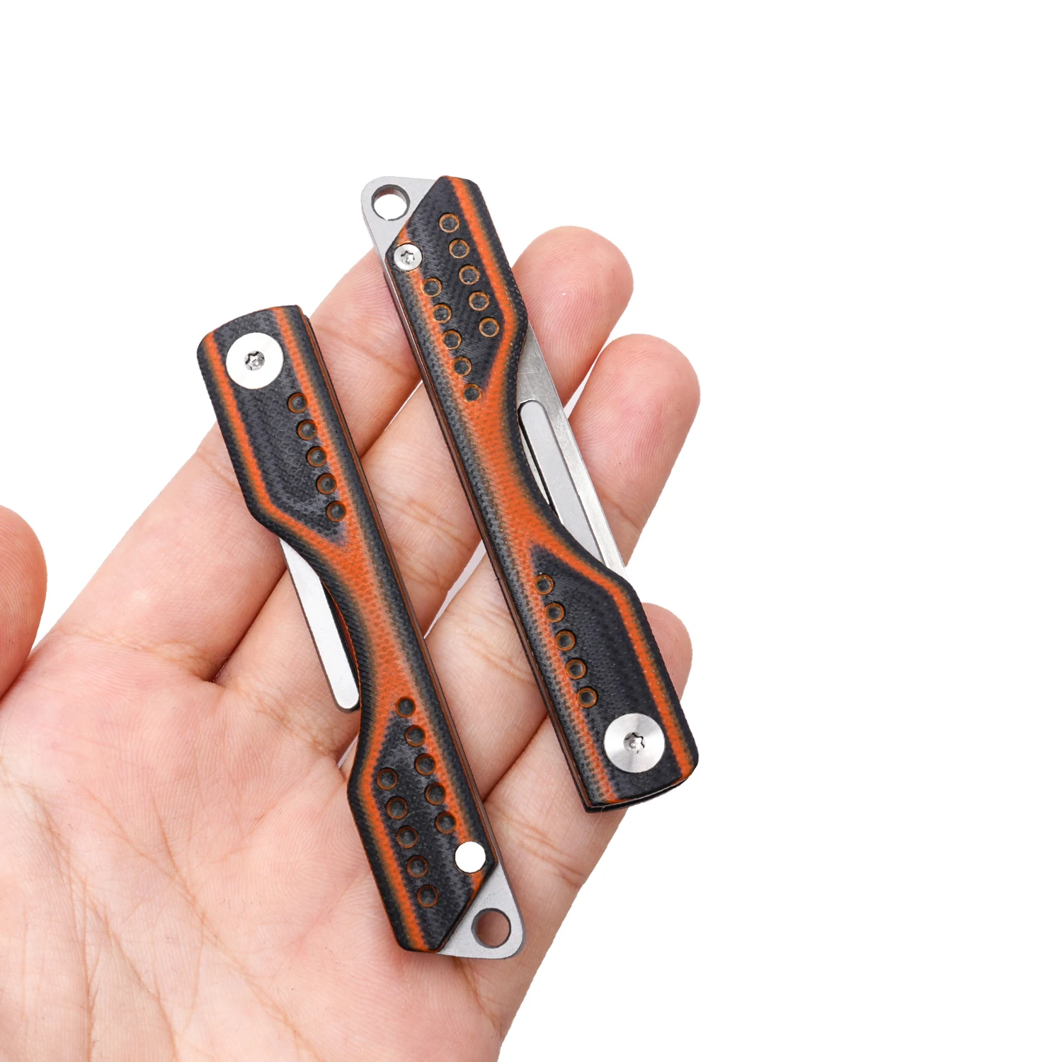 Folding Knife G10 Handle Stainless Steel Blade Manual Cutting Tool Small Practical Knife Multifunctional Outdoor EDC Tool