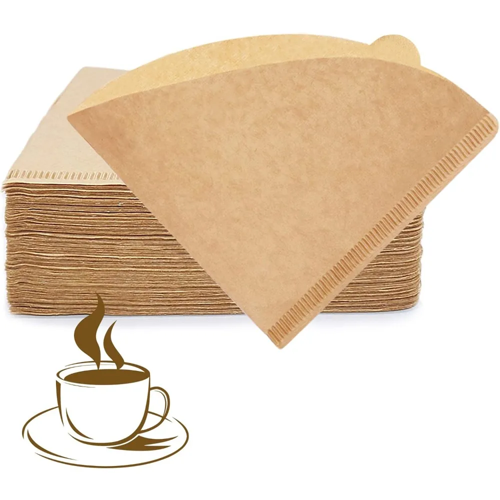 Coffee Filters,100/200 Count 1-4 Cups Natural Brown Disposable Drip Coffee Filter Paper Pour Over Coffee Maker
