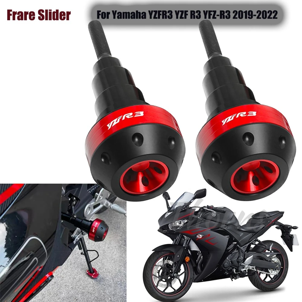 

High Quality CNC Aluminum + POM Frame Sliders for Yamaha YZFR3 YZF R3 YFZ-R3 2019-2022 Motorcycle Falling Protection Kit