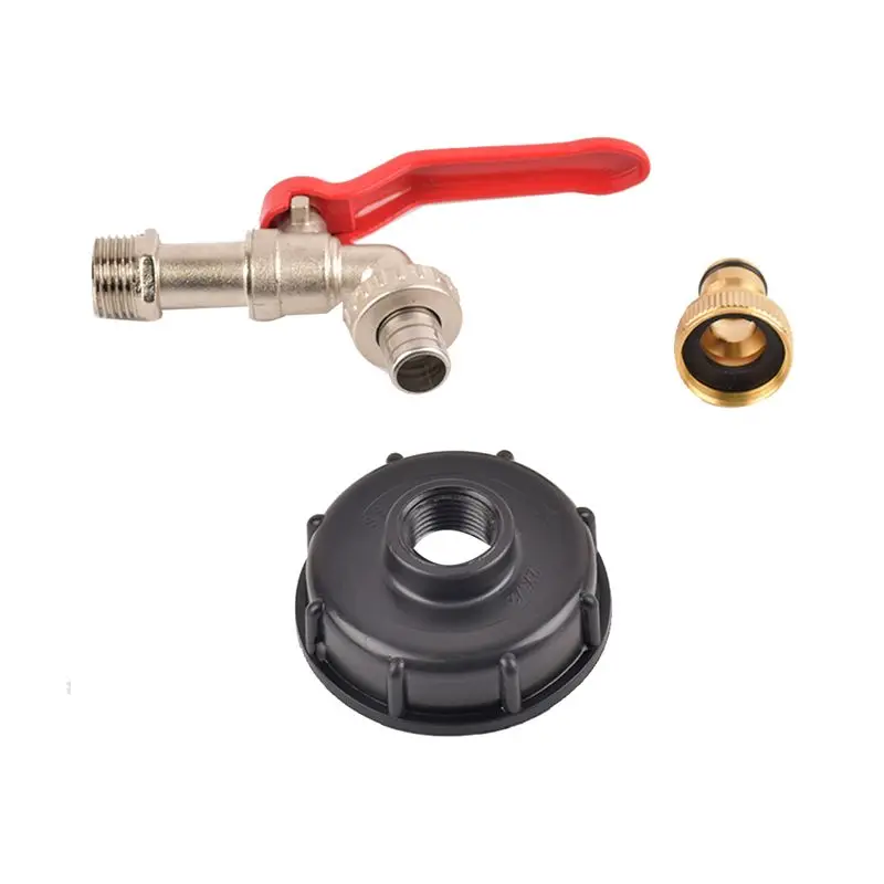 【coming】  IBC Tank Alloy Tap Adapter S60X6 Coarse Thread Valve Fittings Garden Hose Connector Metal Drain Tool