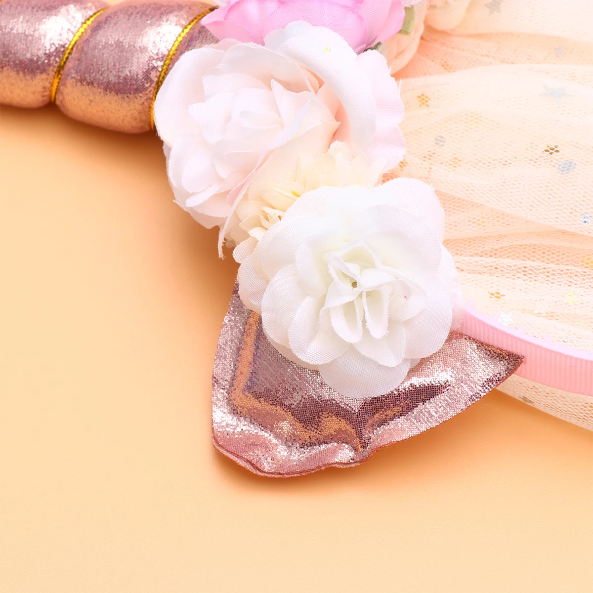 

Unicorn Headband Sequin Coated Headbands Girl Decorative Hair Rainbow Horn Tulle Mane