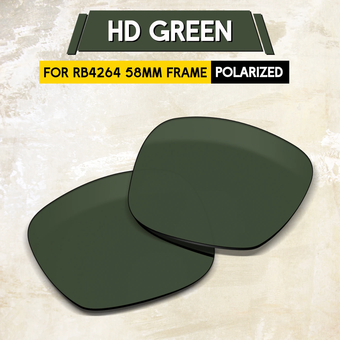 Performance Polarized Replacement Lenses for RB4264 58mm Sunglasses-100% UV Protection