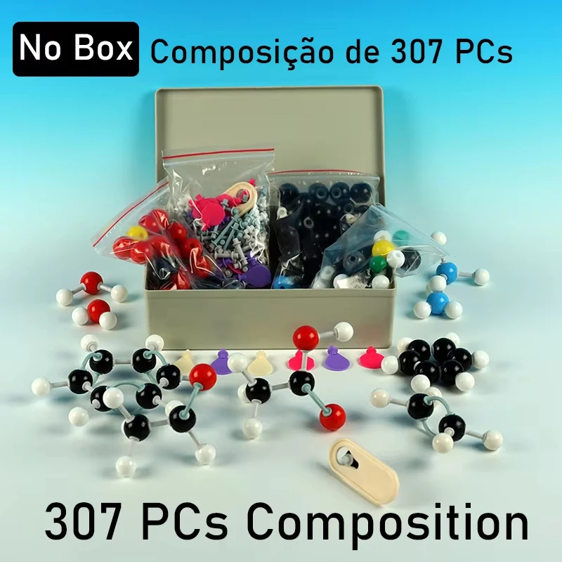 

Advanced Chemistry Inorganic & Organic Molecular Model (307 PCS) Molecular Models Kit with Atoms, Bonds, Organic Inorganic Model