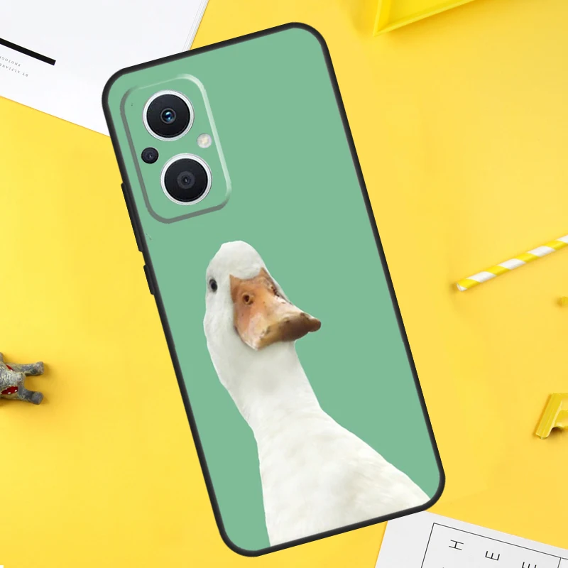 Cute Cartoon Duck Case For OPPO Reno 10 8 Pro 4 5 6 7 Lite 8T 4Z 5Z OPPO Find X6 Pro X2 X3 Neo X5 Lite Cover