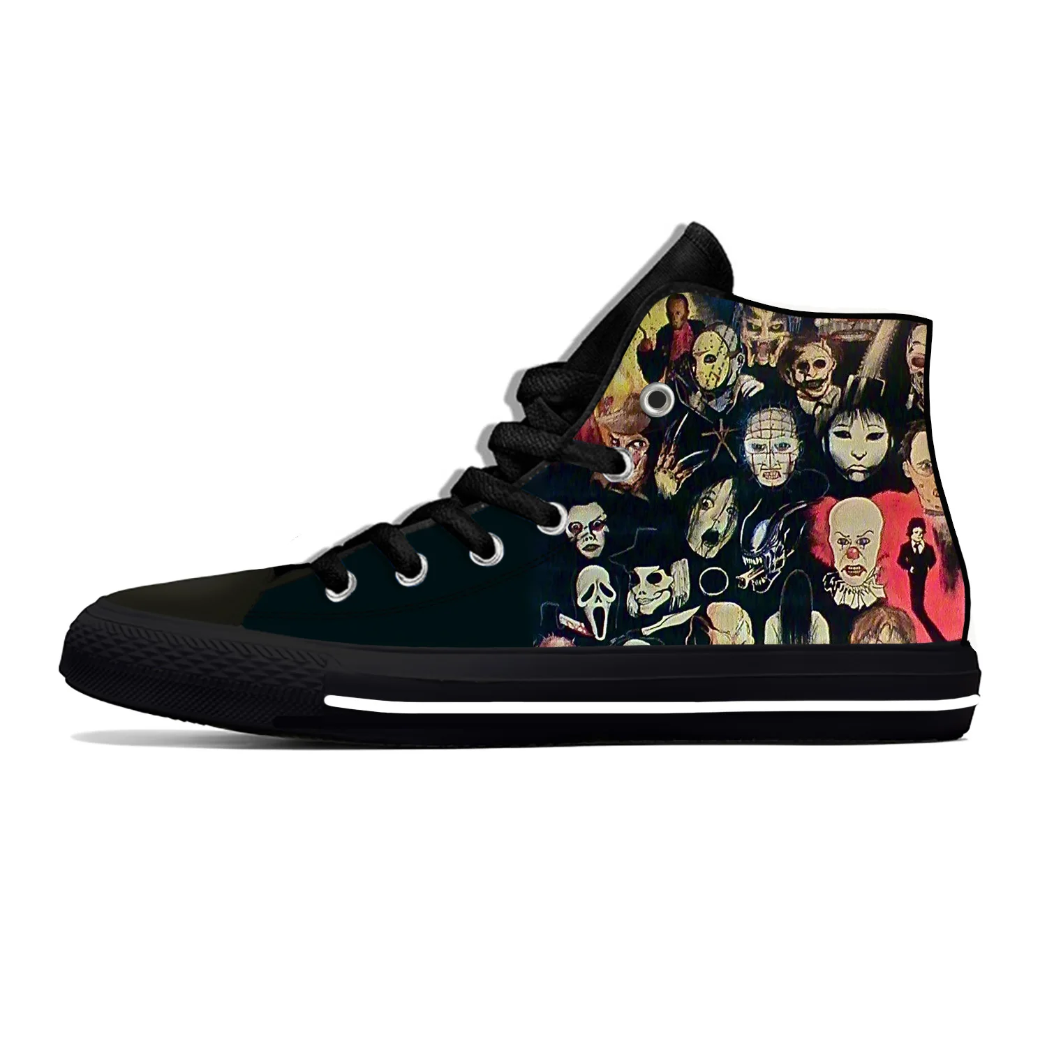 Myer Horror Pinhead Chucky Jaws Ghostface Michael Casual Cloth Shoes High Top Lightweight Breathable 3D Print Men Women Sneakers