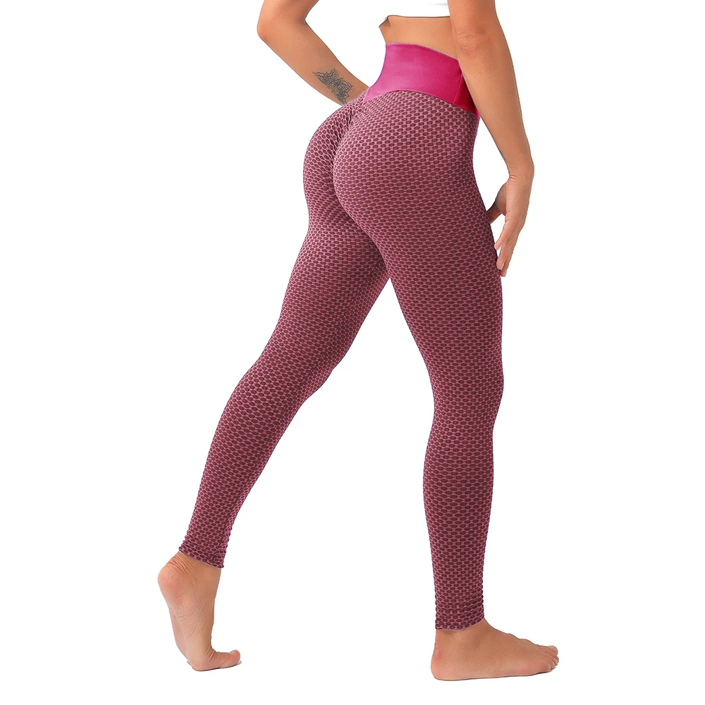 Women Seamless Gym Pants High Waist Yoga Leggings Sexy Grid  Breathable Sport Leggings Workout Running Pant Sports Clothing