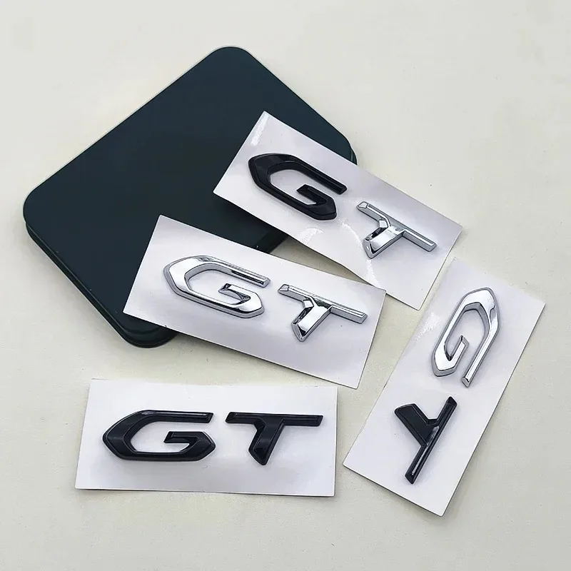 3D ABS Logo GT Emblem Letters Car Trunk Badge For 208 2008 201 206 508 5008 207 408 4008 3008 308 GT Sticker Accessories