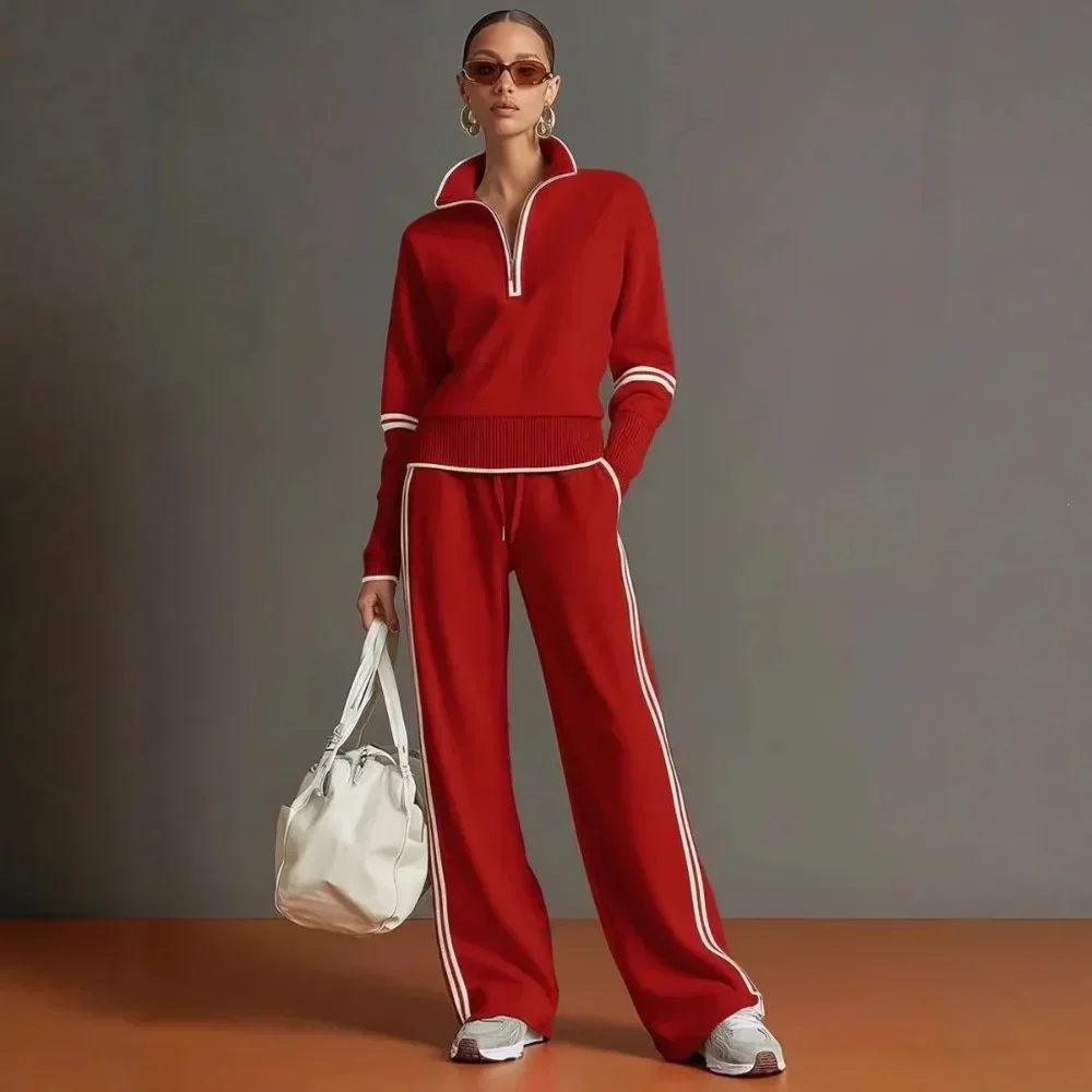 Women Loose Hoodie and Wide Leg Pants Set 2026 Casual Sportswear Matching Set Ladies Elastic Waist Soft Minimalist Streetwear