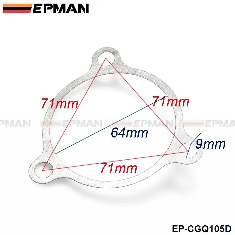 EPMAN Turbo Exhaust Gasket EPMAN 3 Bolt Hole 2.5