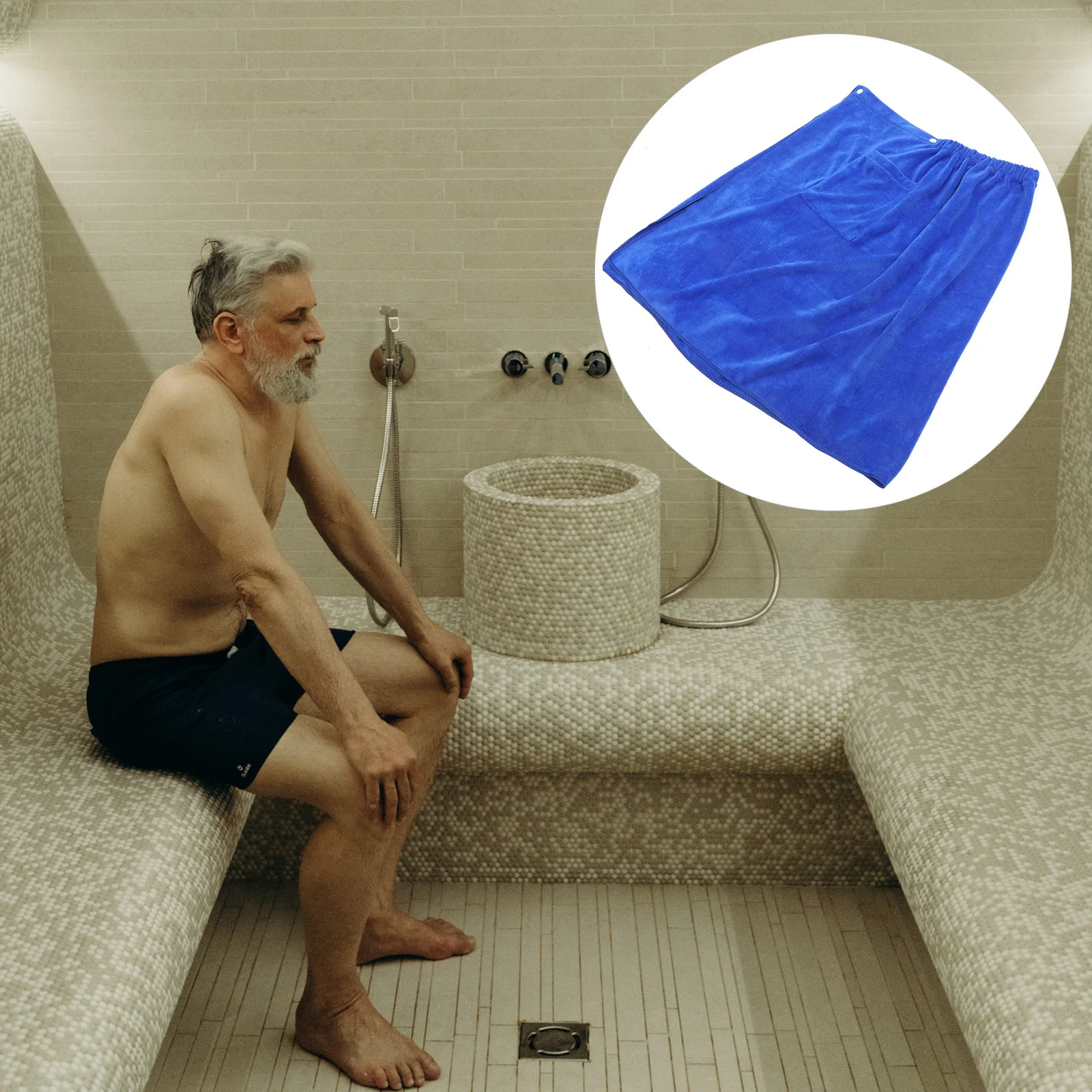 

Men Coral Fleece Bath Towel Wrap Soft Comfortable Quick Absorbent Lightweight Spa Beauty Salon Bathrobe Body Towel Wrap