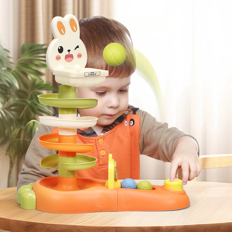 Jouets Montessori pour bébés de 1 à 2 ans, balle roulante, jouets d'éducation précoce, jeu de motricité, jouets à empiler, cadeau pour enfants