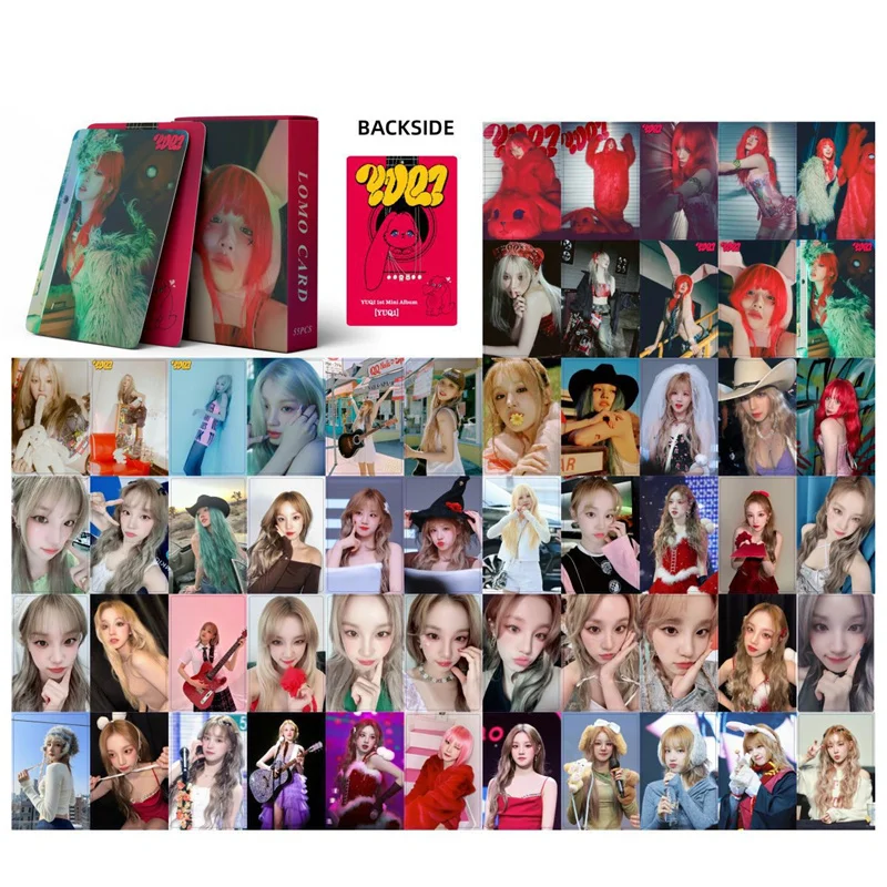 55pcs/set KPOP (G)I-DLE Laser Support Card Solo Album LOMO Card YUQI Postcard Gidle Girl MINNIE SHUHUA Photo Card Collector Card