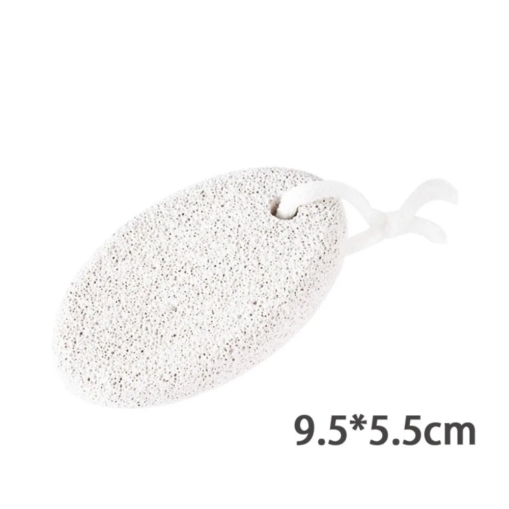 Hard Natural pomice Stone Feet strumento di esfoliazione ellittica accessori Scrubber per piedi spazzola per Pedicure per pelle morta