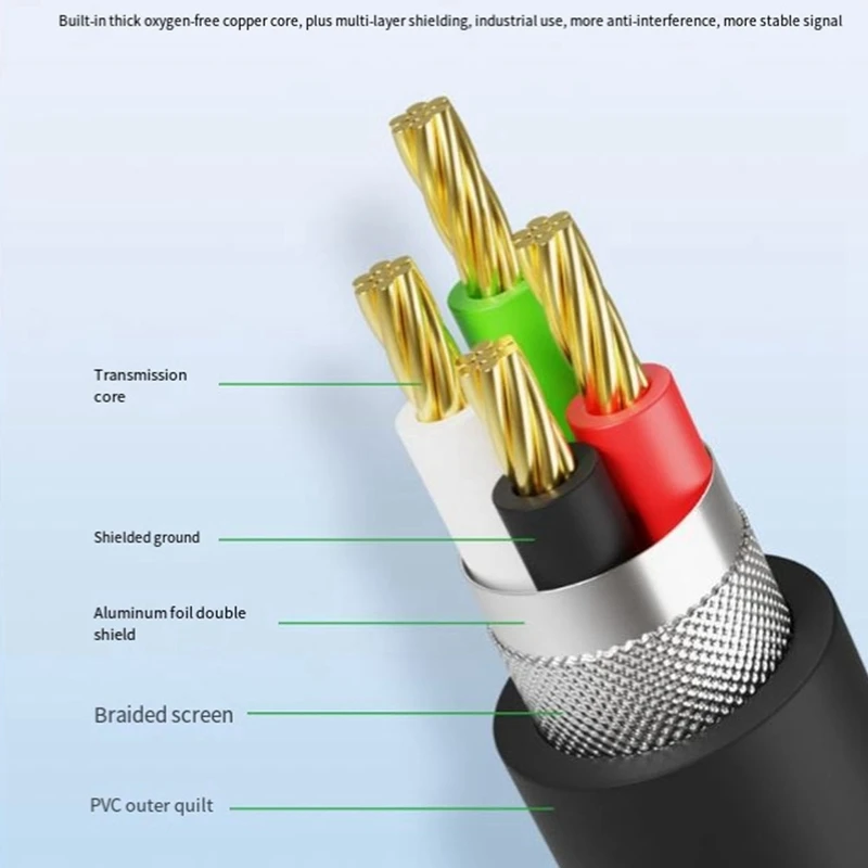 Waveshare USB To RS232 Serial Cable USB Type A To DB9 FT232RL Chip Multifunction Convenient Serial Cable