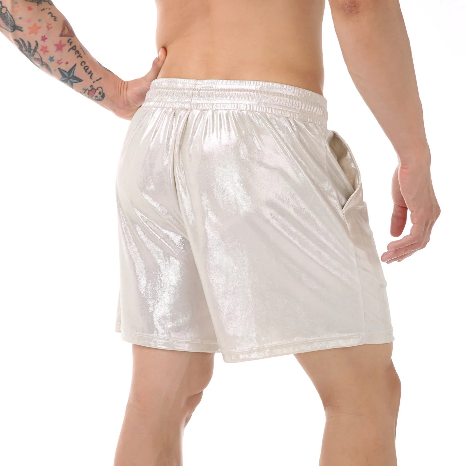 Männer Lose Sport Shorts Mann Lauf Boxer Ultra Dünne Fitness Gym Kurze Hosen Sommer Shinny Quick Dry Freizeit Jogginghose Böden – Detail 13