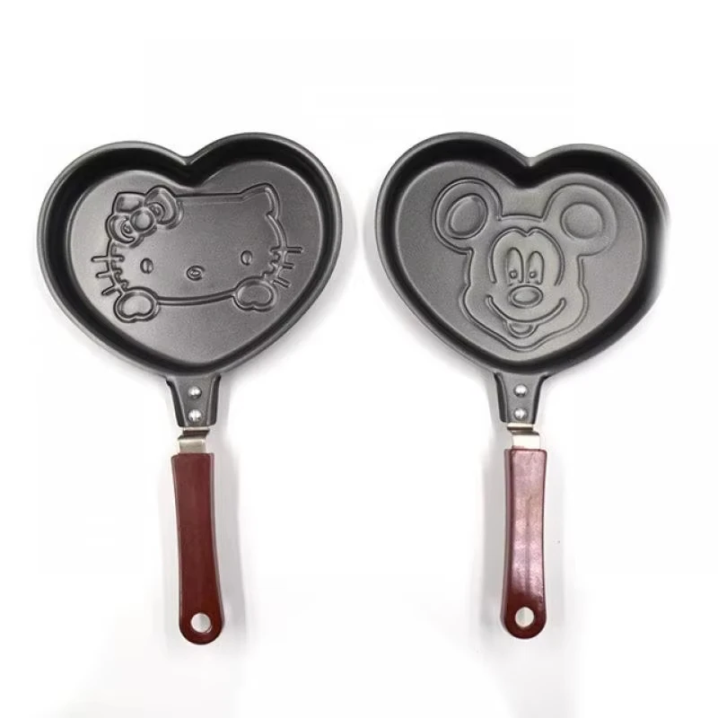 Sartén antiadherente para huevos de Mickey Mouse, sartén para desayuno, molde para panqueques de dibujos animados, herramienta de cocina de hierro fundido