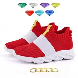 Zapatos de Sonic para niños y niñas, Zapatillas de Sonic para niños, zapatos de juegos de Anime de dibujos animados, Color Rojo