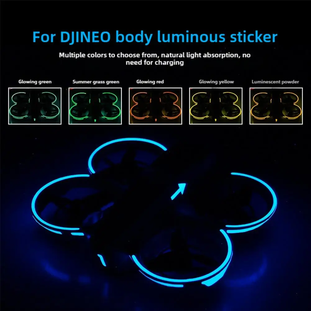 Body Protective Film For DJI NEO Luminous Stickers Colorful Glow-in-the-Dark Anti-Scratch Sticker Night Flight Drone Accessories