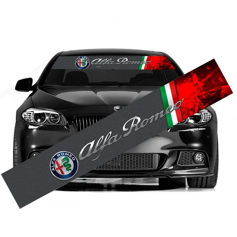 ملصق عاكس للزجاج الأمامي للسيارة لسيارة ألفا روميو جوليا جي تي جوليتا 156 159 155 ميتو ستيلفيو تونال بريرا سبايدر غلوريا