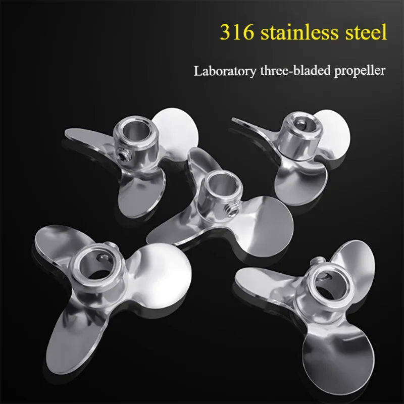 ใบพัดผสมแบบเกลียวสามใบขนาดเล็ก ทำจากสแตนเลส 316 จำนวน 1 ชิ้น สำหรับเครื่องผสมในห้องปฏิบัติการ