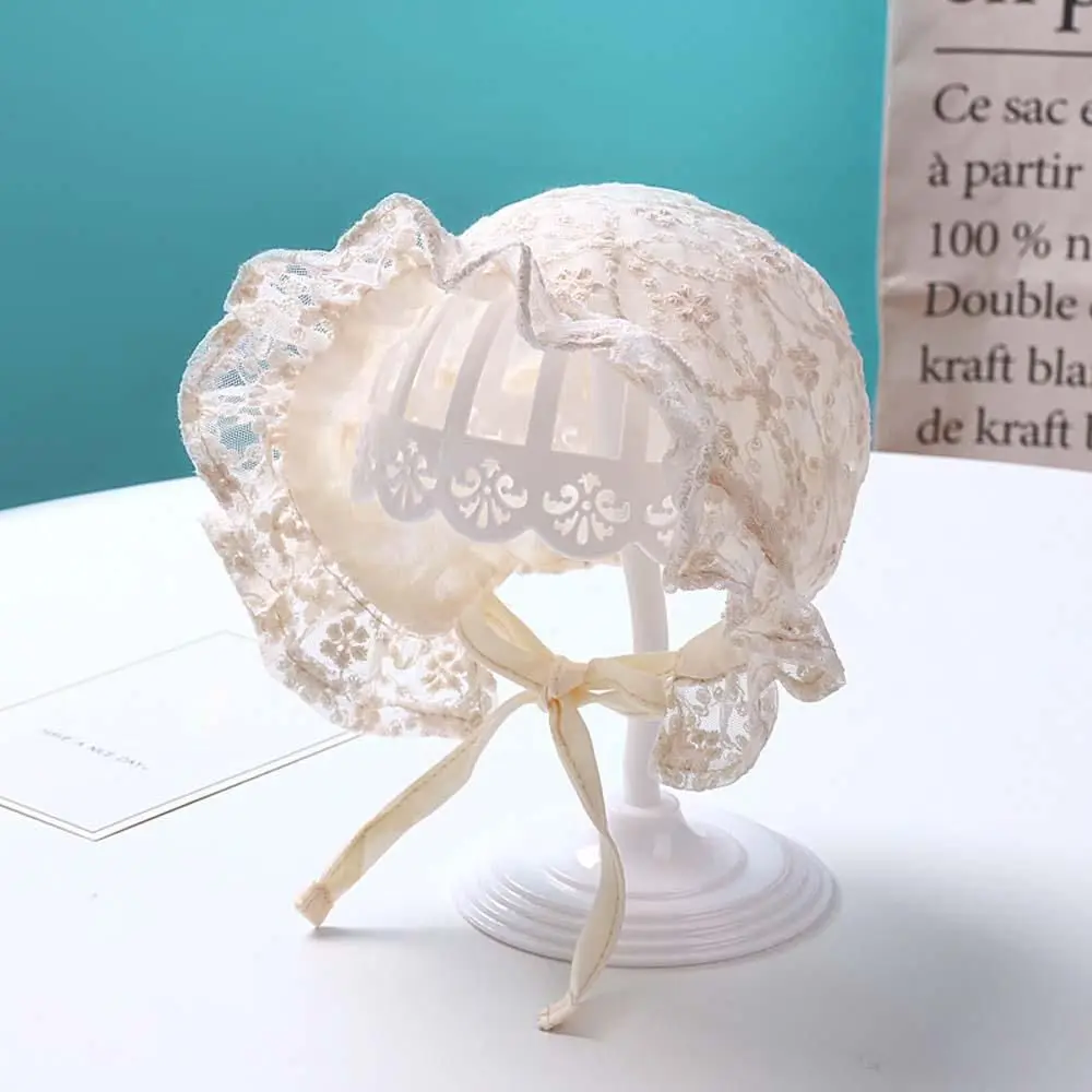 

Breathable Lace Girl Photography Props Sun Caps Infant Bonnet Baby Hat Cotton