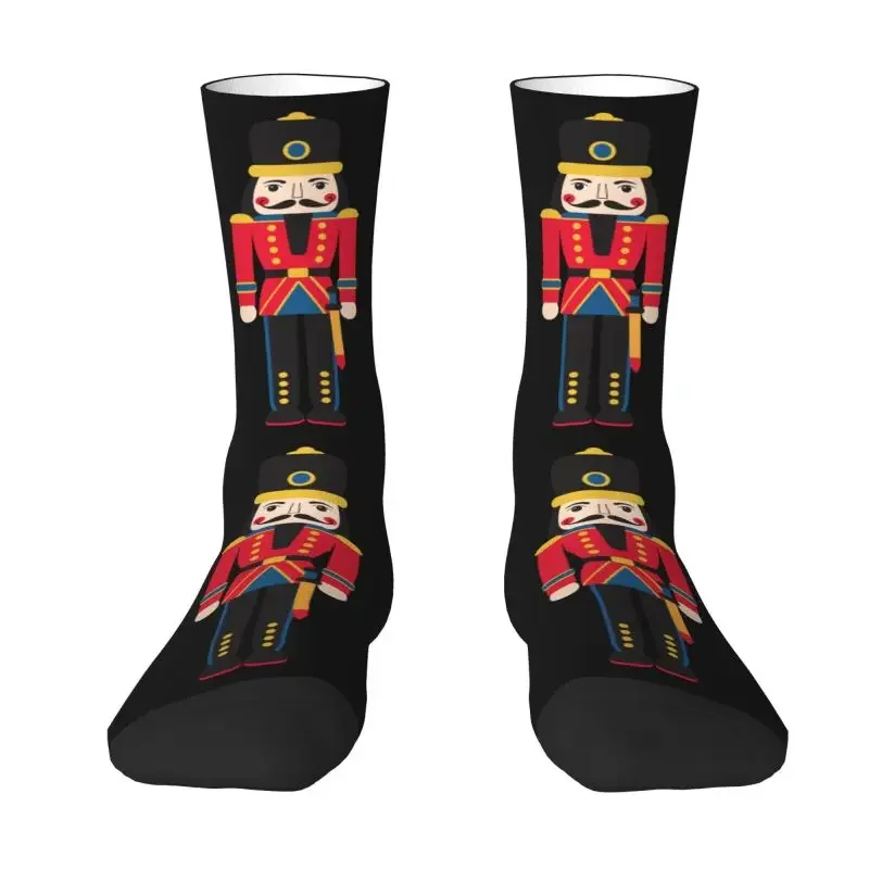 Cool Nutcracker Doll Socks Women Men Warm 3D Print Cartoon Christmas Soldier Toy Basketball Sports Socks