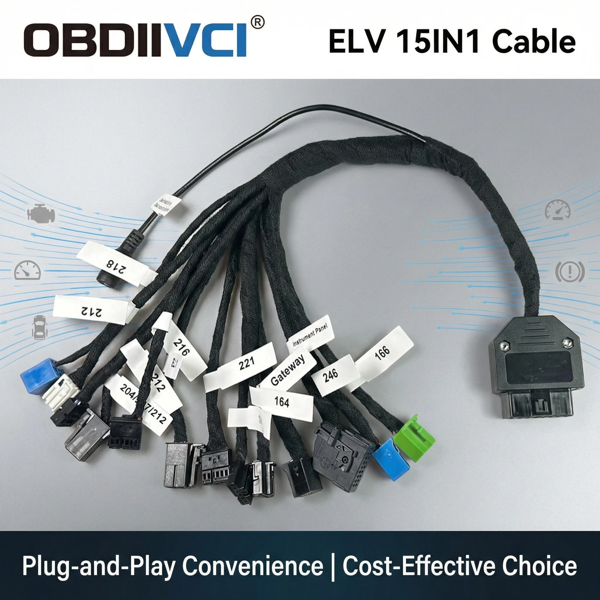 15 in 1 EIS ELV EZS Platform Test Cable For Benz MB Tool 15IN1
