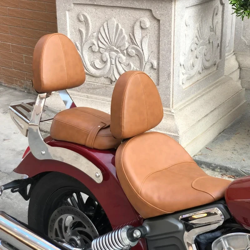 Upgraded Shock-Absorbing Seat Pad Compatible with Indian Scout 2015-2023 & Sixty 16-26 | Ergonomic Solo Rider Cushion
