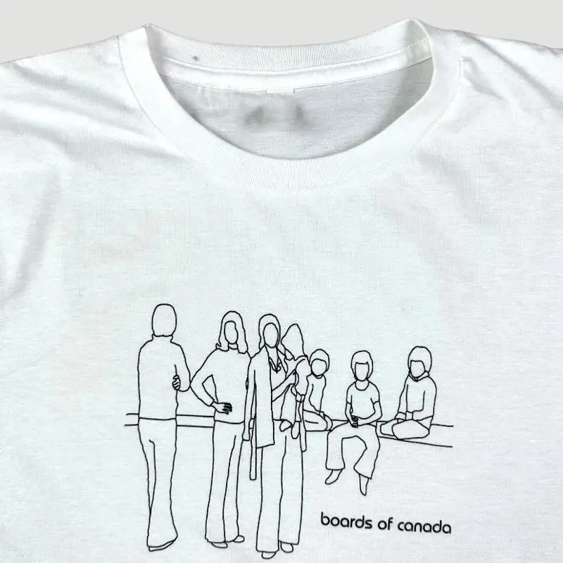 Boards Of Canada Six People Bench Line Art T-Shirt