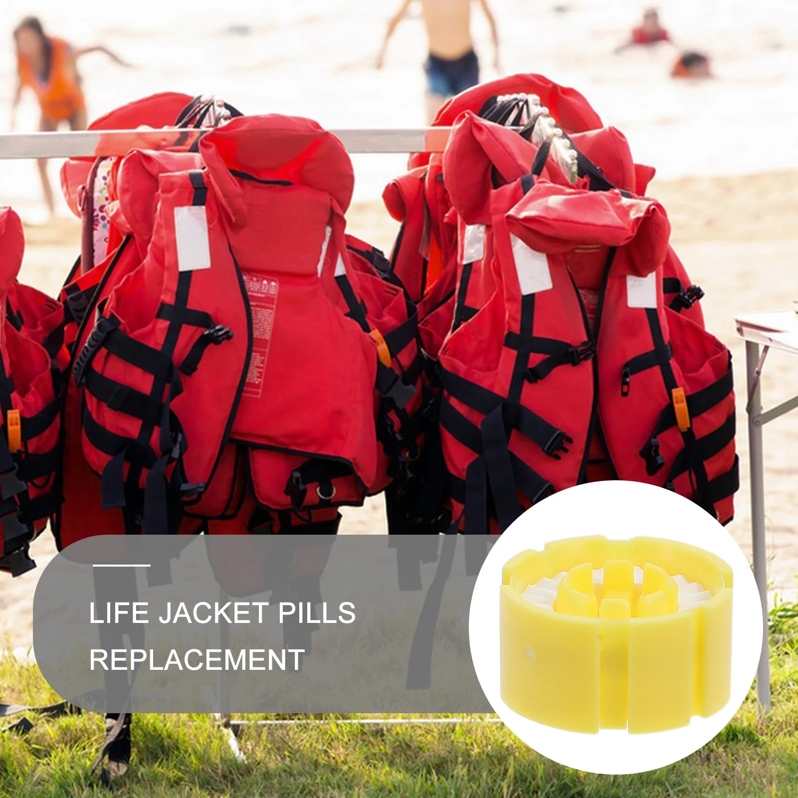 

Self-Inflating Life Jacket Replacement Parts Inflatable Buoyancy Bobbin For Kids Adults Swimming Water Sports Emergency Safety