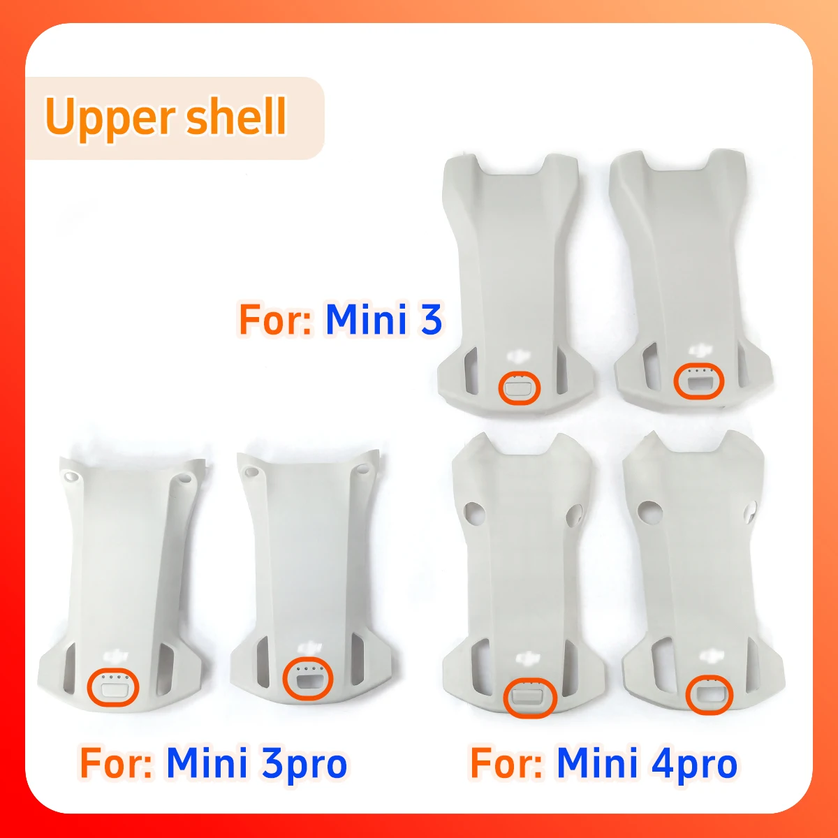 Original MINI3/3Pro/4PRO Obere, Mittlere und Untere Gehäuseschale, Linke und Rechte Seitenabdeckungen, Rahmen, Reparatur-Ersatzteile, für DJI Mini 3