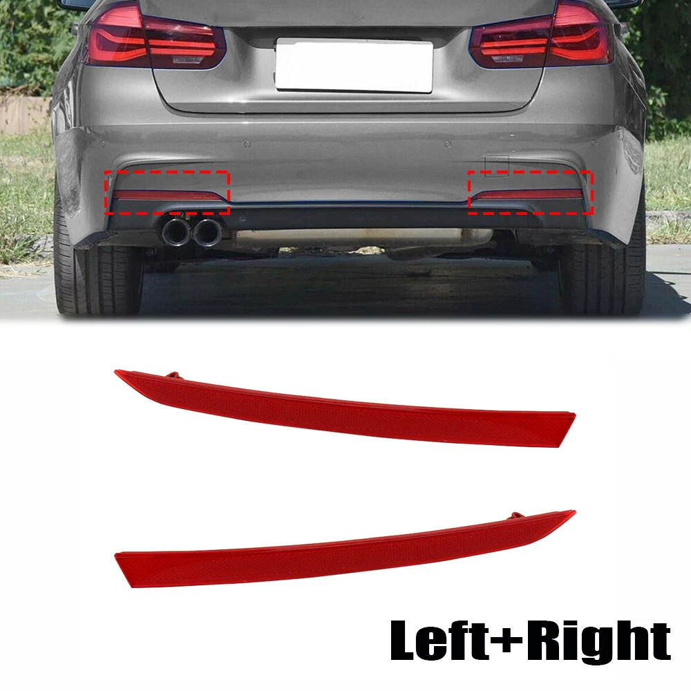 

1 Pair Car Rear Bumper Reflector Left+Right Lamp For BMW 3-Series F30 F31 M Sport 12-17 63147847165 Touring With M Sport Bumper