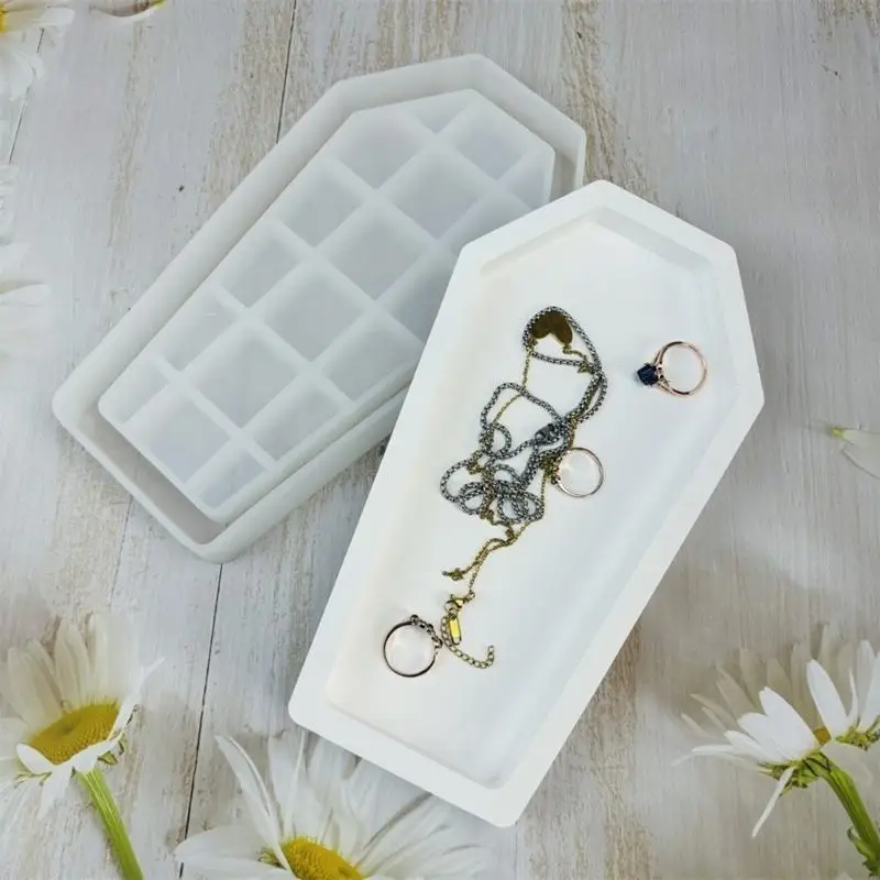 

Halloween Coffin Trinket Box Mold Handmade Epoxy Resin Silicone Molds DIY Craft DIY Plaster Cement Molds Holiday Home Decor
