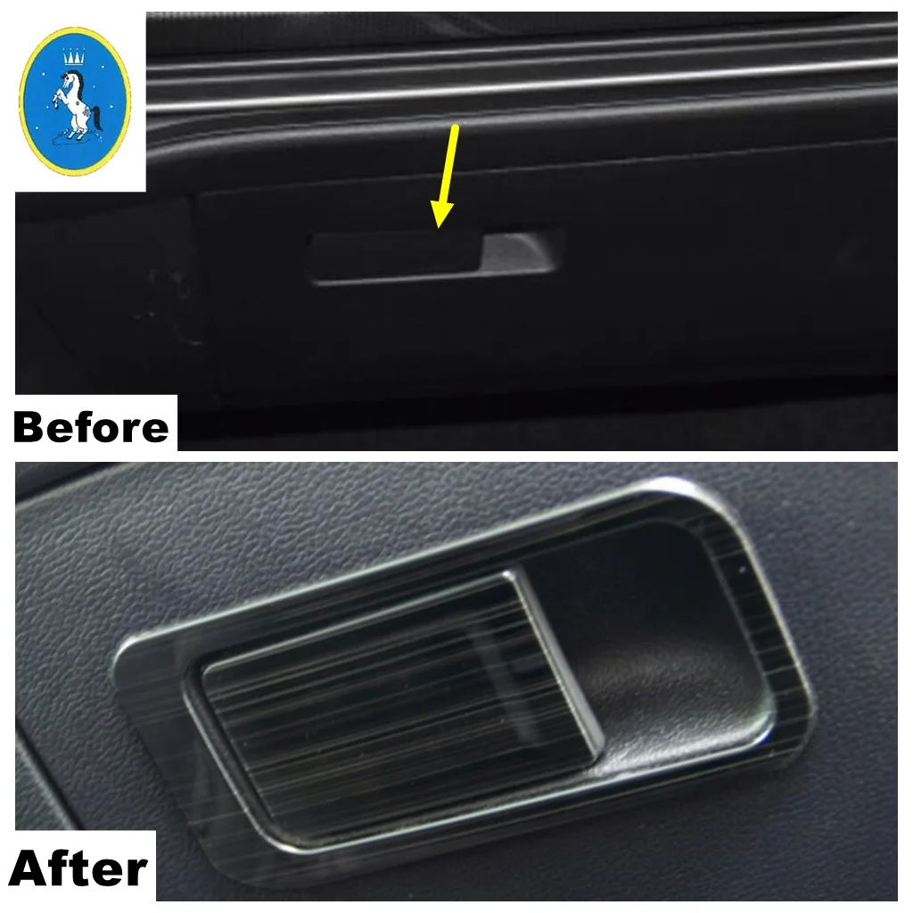 Stainless Steel Car Co-pilot Storage Glove Box Handle Stickers Accessories Cover Trim For VW Volkswagen Golf 8 MK8 2020 - 2024