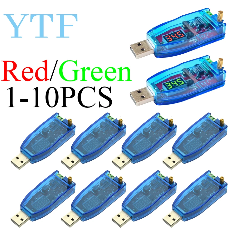 

1-10PCS 5V To 1-24V DC-DC Buck-Boost Converter – Adjustable USB Power Supply Module with Potentiometer for LED & Electronics
