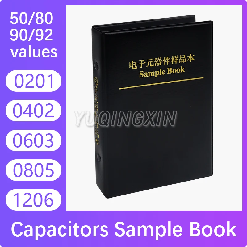 

1206 0805 0603 0402 0201 SMD Capacitor Sample Book Chip Capacitance Assortment Set DIY Pack 50/80/90/92values 25pcs/50pcs