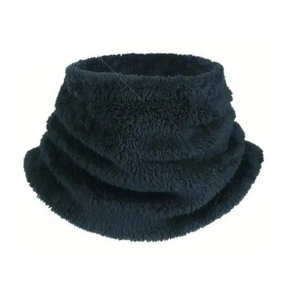 New Adjustable Warm Scarf Windproof Coldproof Fake Collar Drawstring Solid Color Tube Scarf Outdoor Sports