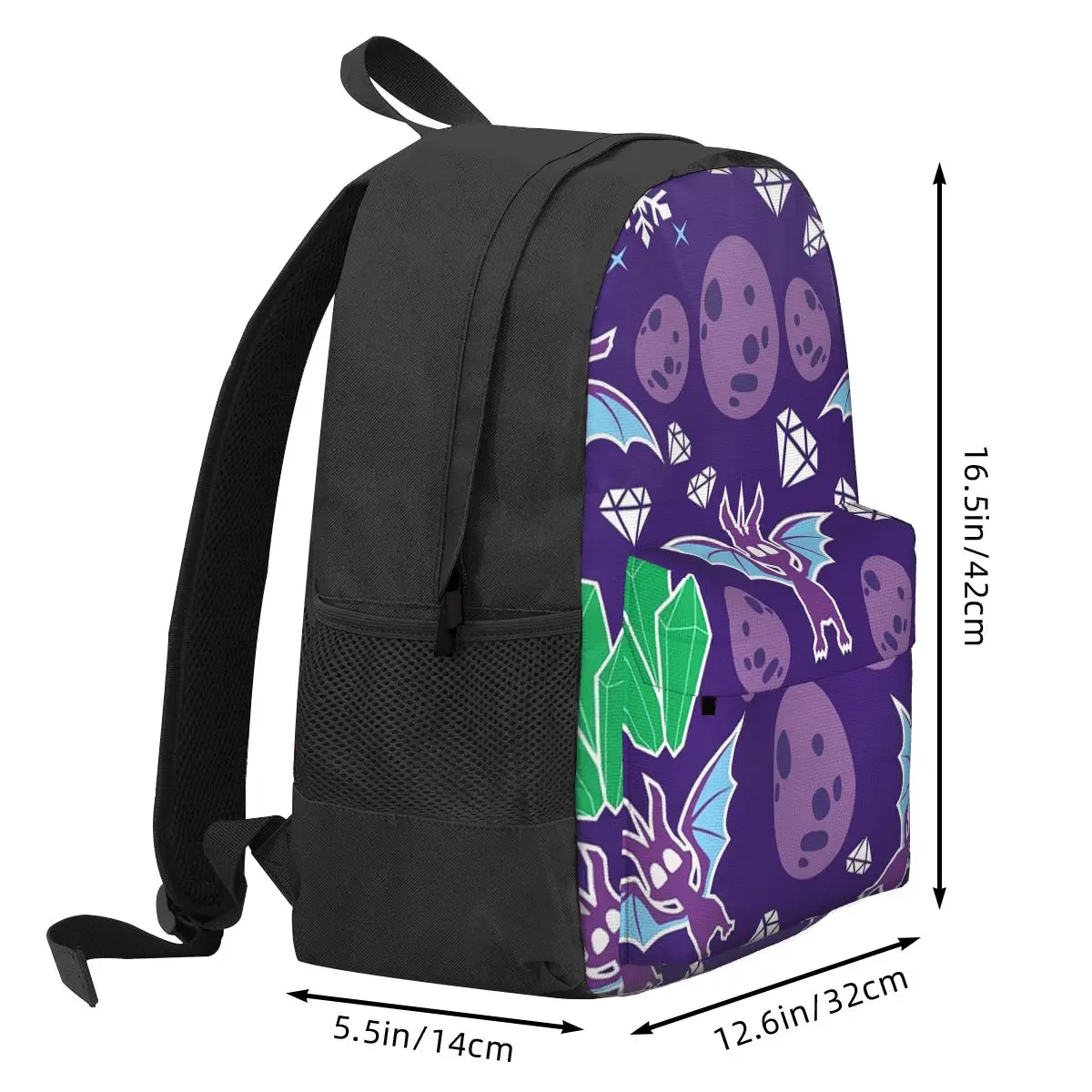 Ice Spyro Pattern Backpack Student BookBag Children School Bag Laptop Shoulder Bags for Men Women