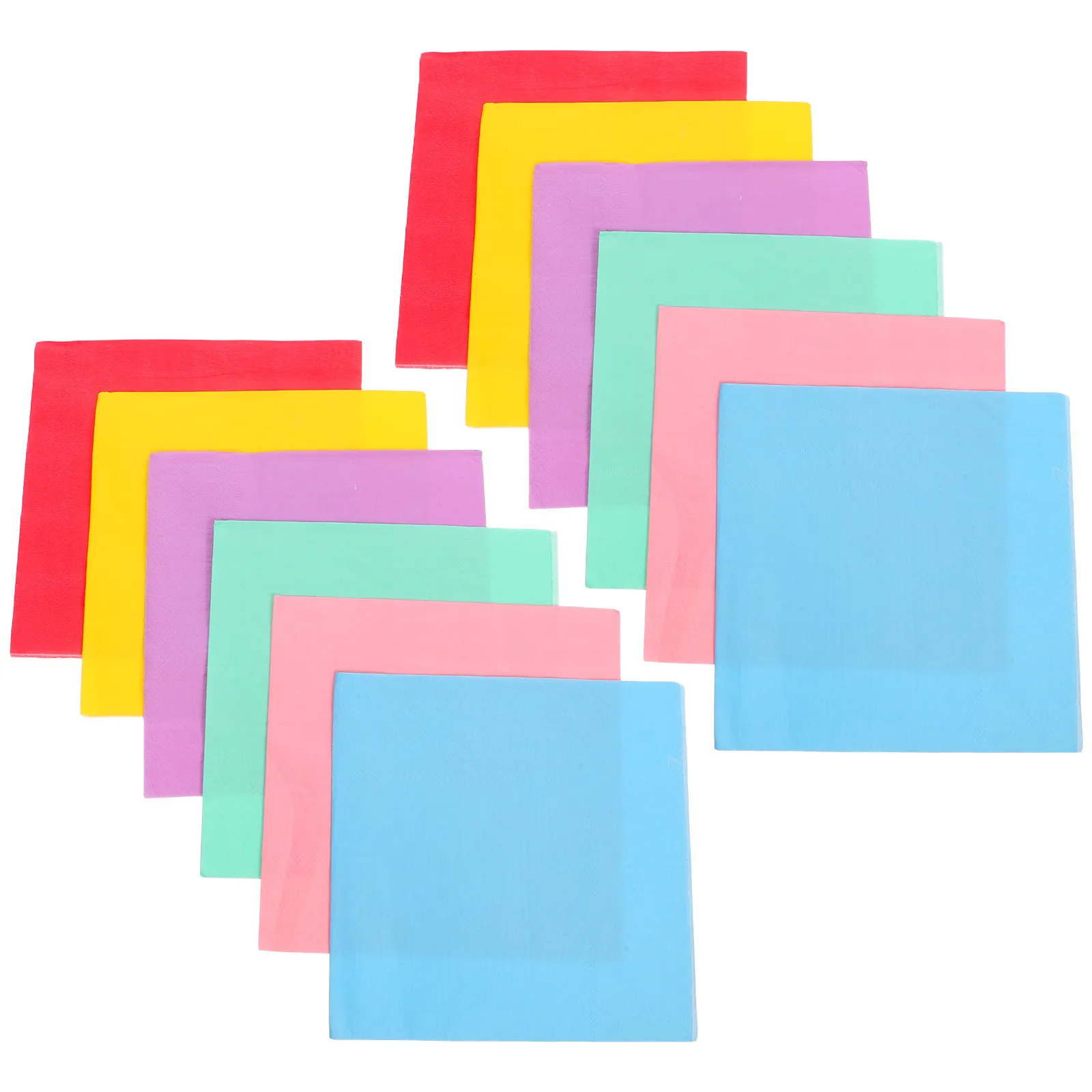 

60 шт. одноразовых бумажных салфеток для коктейлей, разноцветные салфетки для гостей на день рождения, свадебные салфетки для стола, столовая посуда