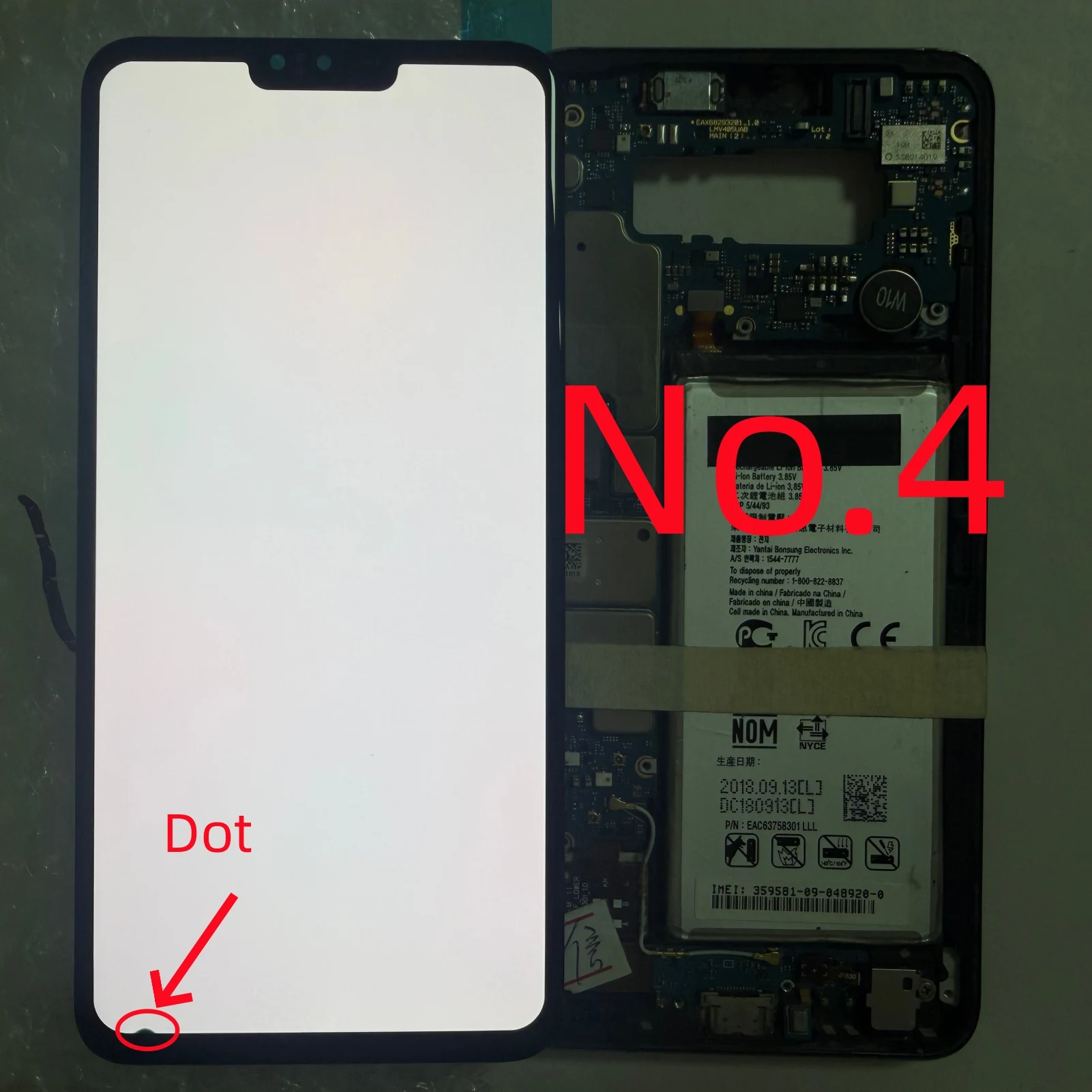 Wyświetlacz Dot Display do LG V40 ThinQ, Ekran LCD do LG V50 ThinQ 5G, Zespół ekranu dotykowego z digitizerem, 100% przetestowany — zdjęcie produktu 6