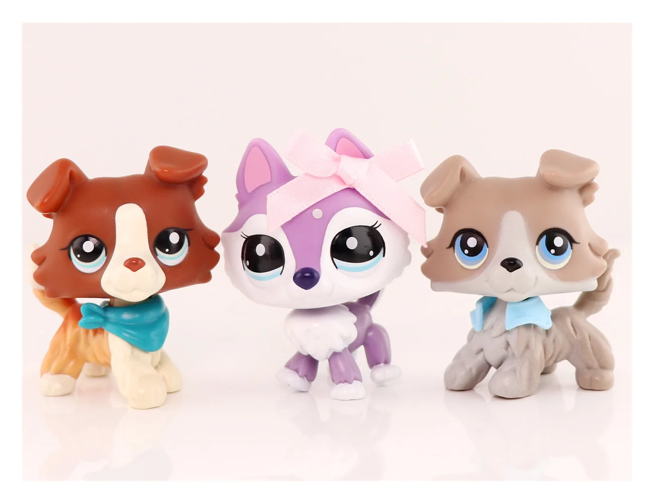 

Pets Shop Toy 2110 Purple Collie #67 #1542 With Accessories Collect Kids Gift Cute