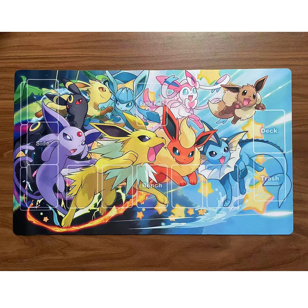 Коврик для коллекционных карточек PTCG Paymat Eeveelution Mat TCG Mat-P10 Коврик для коллекционных карточек PTCG Paymat Eeveelution Mat TCG Mat-P10