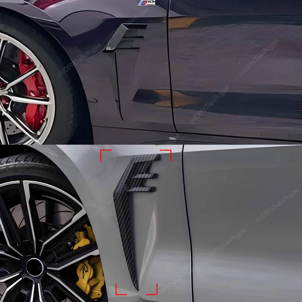 

Car Exterior Side Wing Air Flow Fender Canards Trim For BMW 4 Series G22 G23 2-Door Coupe 2020-2025 Gloss Black Bodykits Tuning