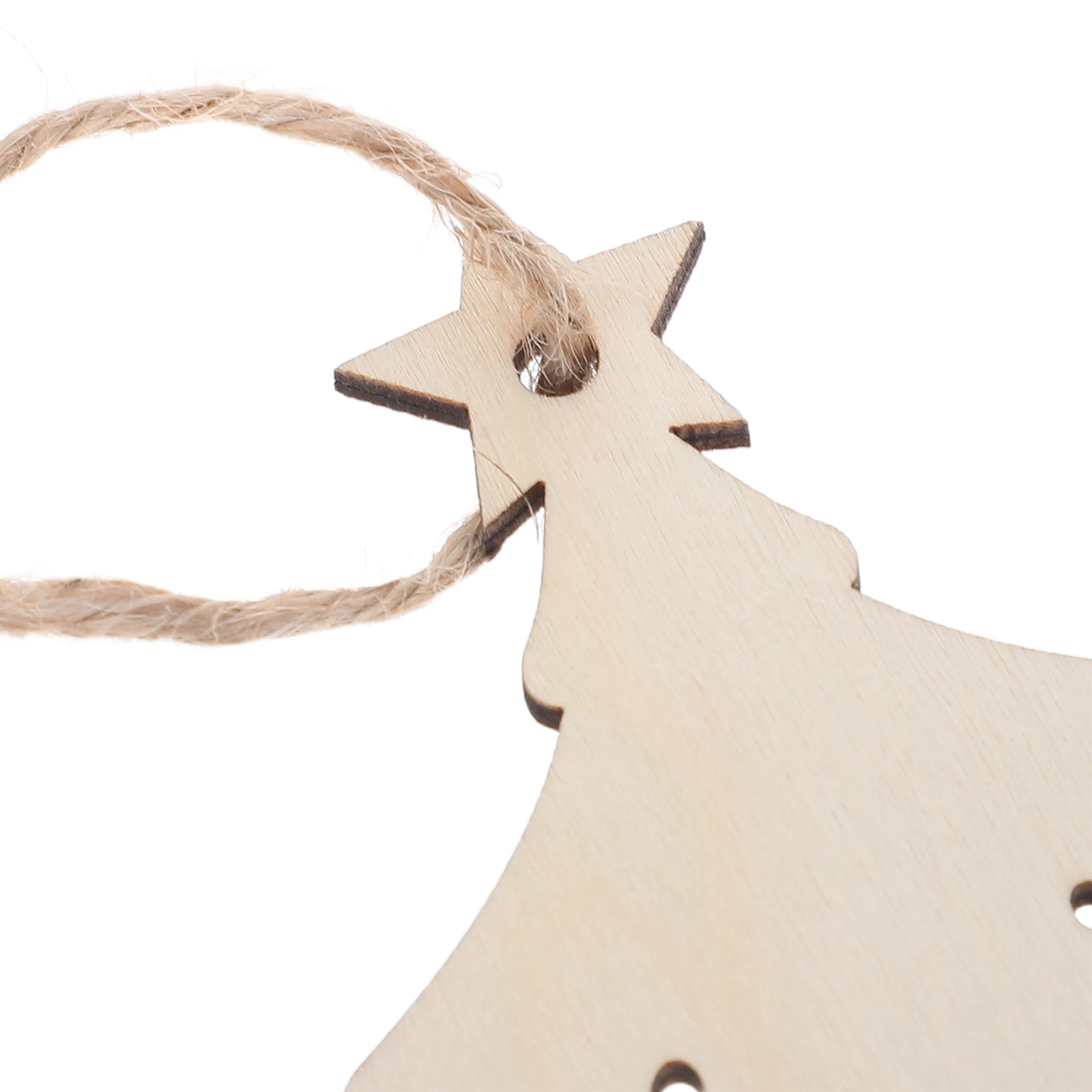 20 قطعة شجرة عيد الميلاد الخشبية الفارغة القواطع لم تنته DIY بها بنفسك الطلاء الحرفية الحلي معلقة الدائمة ديكور الخشب زخرفة الفراغات